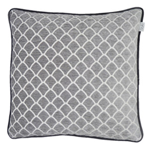 Classic Scallop, Pewter - (45cm x 45cm) Cushion